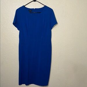 Talbots Royal Blue Sheath Dress Women’s 10 Short Sleeve Work Office Dress